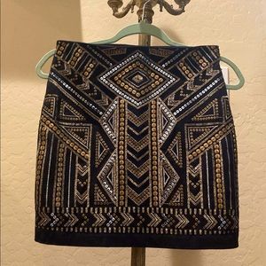 Express sequins detail mini skirt